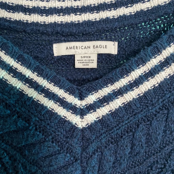 Blue V Neck Sweater - Picture 8 of 8